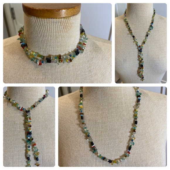 Multicolor Stone Magnetic Necklace - Picture 1 of 12
